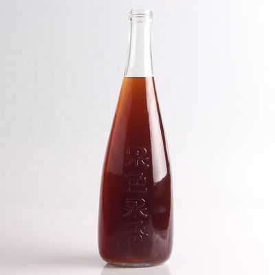 Flasche Farbe Klares Super Flint Glas 750 ml Saft Glasflasche mit Aluminiumdeckel