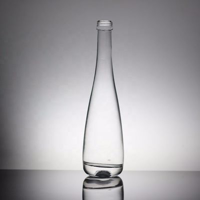 Durchsichtige runde 700 ml 350 ml Mineralwasser Glasflasche für industrielle Getränke