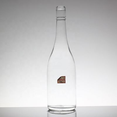 Durchsichtige runde 700 ml 350 ml Mineralwasser Glasflasche für industrielle Getränke