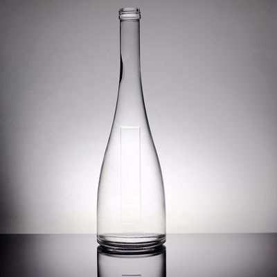 Durchsichtige runde 700 ml 350 ml Mineralwasser Glasflasche für industrielle Getränke