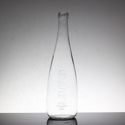 500 ml Weichgetränke-Glas-Wasserflasche mit transparenter Konstruktion und Schraubdeckel