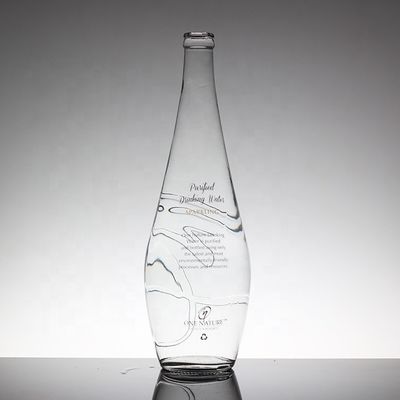 500 ml Weichgetränke-Glas-Wasserflasche mit transparenter Konstruktion und Schraubdeckel