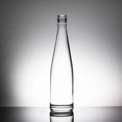 500 ml Weichgetränke-Glas-Wasserflasche mit transparenter Konstruktion und Schraubdeckel