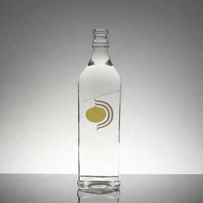 500 ml Weichgetränke-Glas-Wasserflasche mit transparenter Konstruktion und Schraubdeckel