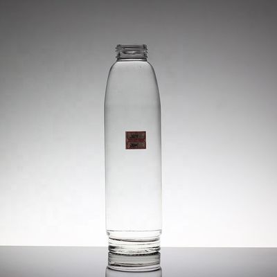 500 ml Weichgetränke-Glas-Wasserflasche mit transparenter Konstruktion und Schraubdeckel