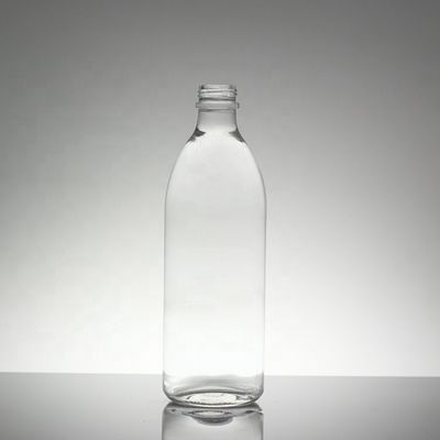 Maßgeschneiderte klare Glasschraubkappenflasche für Saft oder Soda Getränke 330ml 500ml 750ml