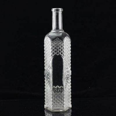 Speziell entworfene Glasflasche mit Schraubverschluss für Tequila in der Industrie