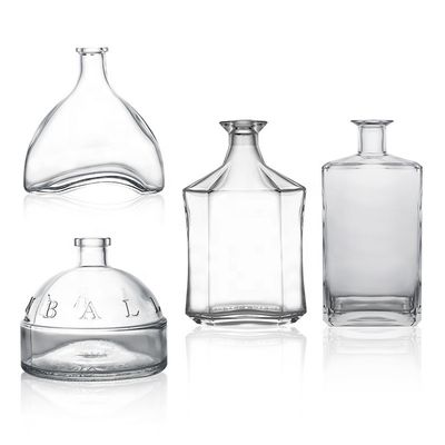 Glaskragenende 500 ml 700 ml 750 ml 780 ml Gin Rum Whiskey Tequila Spirituosenflasche für Korken