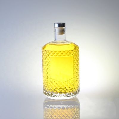 700 ml raffinierte Liquor Gin Flasche mit Glaskragen und eingraviertem Verschluss