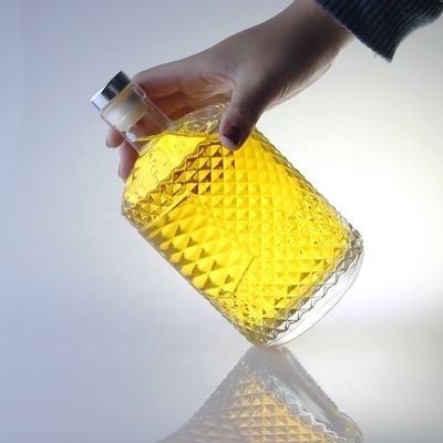 700 ml raffinierte Liquor Gin Flasche mit Glaskragen und eingraviertem Verschluss