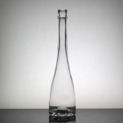 Durchsichtige Glasflasche für langhaltige Getränke Weißwein und Fruchtwein