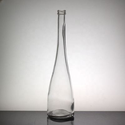 Durchsichtige Glasflasche für langhaltige Getränke Weißwein und Fruchtwein