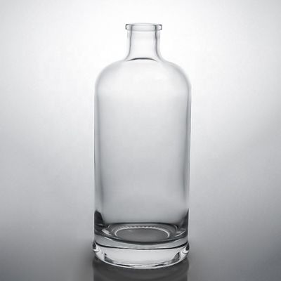Glasflasche Whisky Glas Wodka Gin Rum Flasche mit Korken 375ml 500ml 700ml 750ml 1000ml