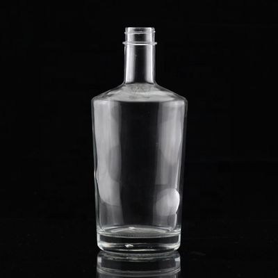 Industrielle Wodka Klarglasflasche mit kurzem Hals und fettem Körper 500 ml 750 ml