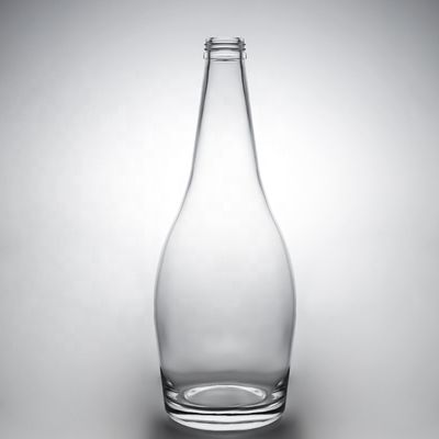 Glasflasche Whisky Glas Wodka Gin Rum Flasche mit Korken 375ml 500ml 700ml 750ml 1000ml