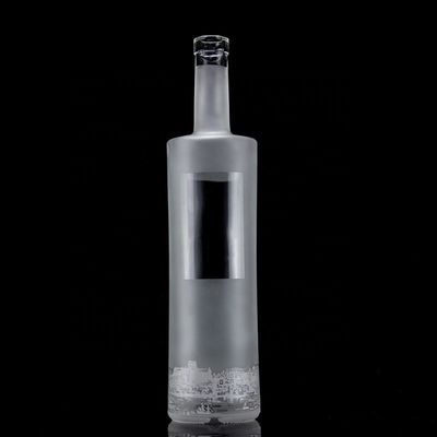 Glas 750 ml 500 ml Decal Druck Wodka Flasche mit Frosted Design und Basismaterial