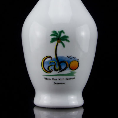 Custom 700ml Frost Oberfläche Handling Rum Glasflasche mit Kork