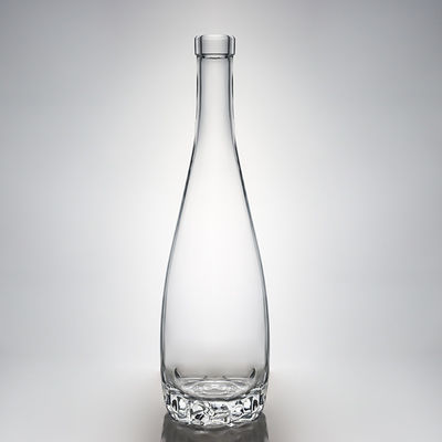 Einzigartige gestreifte Glasflasche für Wodka Gin Whiskey Rum Wein Korken 500ml 700ml 750ml