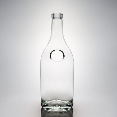 Einzigartige gestreifte Glasflasche für Wodka Gin Whiskey Rum Wein Korken 500ml 700ml 750ml