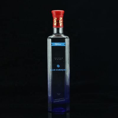 Fantasie-Druckschirm Rundform Blaue Wodka-Flasche für die Industrie von Likör und Gin