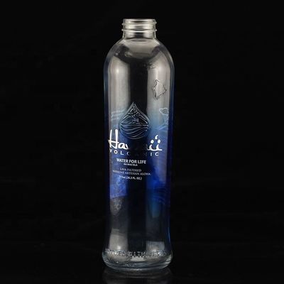 Fantasie-Druckschirm Rundform Blaue Wodka-Flasche für die Industrie von Likör und Gin