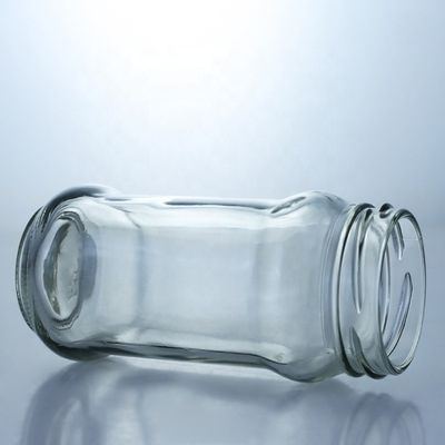 Durchsichtiges Glas-Jam Honiggel Lagergefäß mit Metallverschlussdeckel 25 ml bis 1000 ml