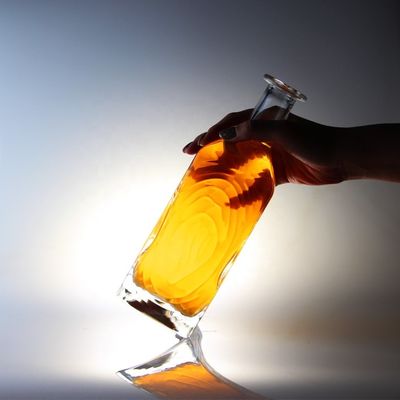 Miniaturweinflaschen aus transparenten Glas mit Korken 75 cl Glasflaschen