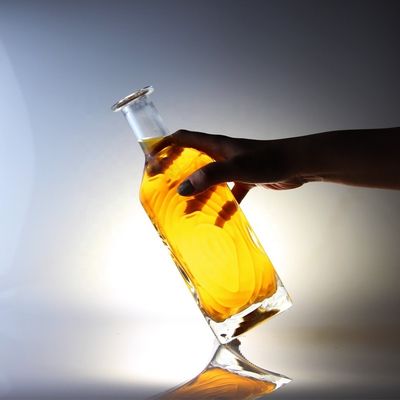 Miniaturweinflaschen aus transparenten Glas mit Korken 75 cl Glasflaschen