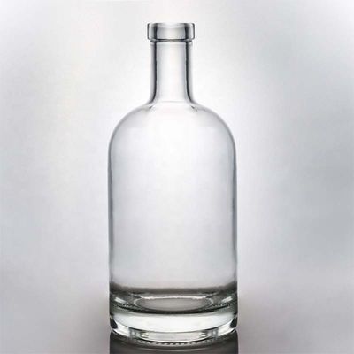Runde leere Flint 375 ml 500 ml 750 ml 1000 ml Alkohol Wodka Tequila Whisky Flasche mit Schraubverschluss