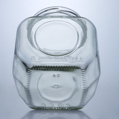 600 ml Glas-Food-Glas für Honig Chili-Sauce Bequem und stilvoll Aluminium-Deckel