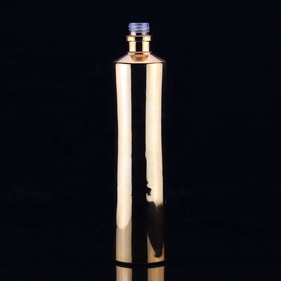 750 ml farbenfrohe Glasflasche mit goldenem Kragenmaterial und Design für Wodka