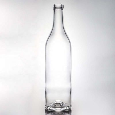 Heiße, klare, weiße Glasflasche für Wein Gin Whiskey Tequila 500 ml 700 ml 750 ml 1000 ml