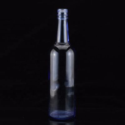 750 ml farbenfrohe Glasflasche mit goldenem Kragenmaterial und Design für Wodka