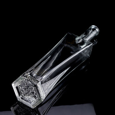 Exquisite Design Wodka Alkoholflasche Klar oder angepasst 750 ml Glasflasche mit Kork