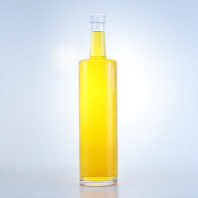 Customized Logo Versiegelung Typ Kork Glasflasche für Whisky Wodka Tequila Gin Rum gemacht