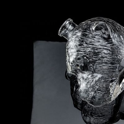 Einzigartiges Design 500 ml 750 ml Affenkopf Glasflasche für Wodka Likör mit Kork