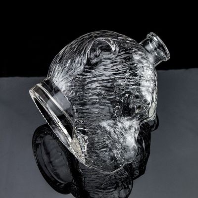 Einzigartiges Design 500 ml 750 ml Affenkopf Glasflasche für Wodka Likör mit Kork