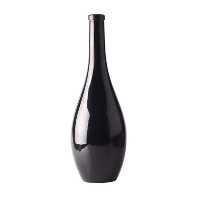 750 ml leere schwarze Flasche mit Kork-Mund und Spray-Glasflasche zur Promotion von Wodka