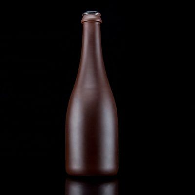500 ml Champagnerflasche mit Matte Finish Einzigartiges Design Kupfer beschichtet Glaskragen