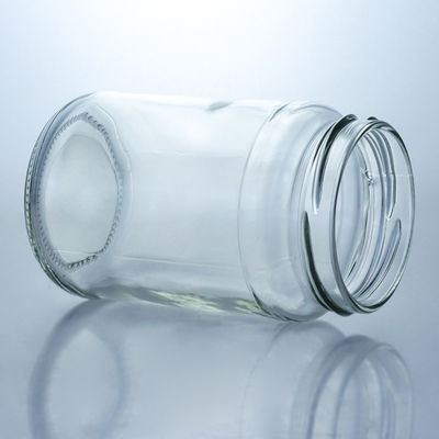 Halsband Material Glas 4oz 8oz 16oz Breitmunde Gläser für Marmelade Gurken Honig Lagerung