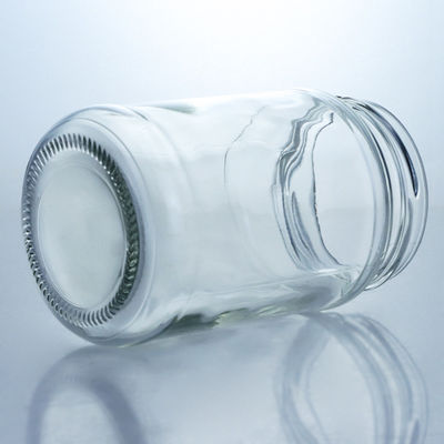 Halsband Material Glas 4oz 8oz 16oz Breitmunde Gläser für Marmelade Gurken Honig Lagerung