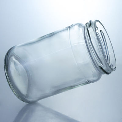 Halsband Material Glas 4oz 8oz 16oz Breitmunde Gläser für Marmelade Gurken Honig Lagerung
