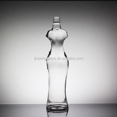 Custom Design Weiblicher Körper Sonderform Alkoholflasche 1000 ml 750 ml mit Decal Oberfläche