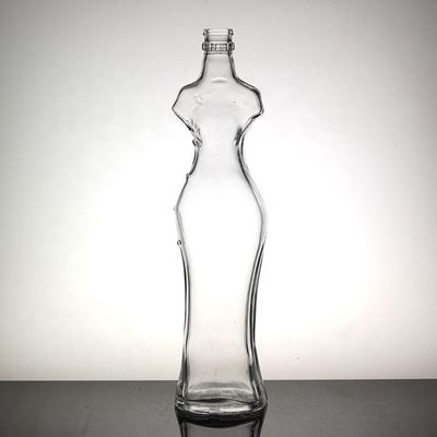 Sexy weibliche Körper Flasche Einzigartige Glas Flasche mit Kronenkappe