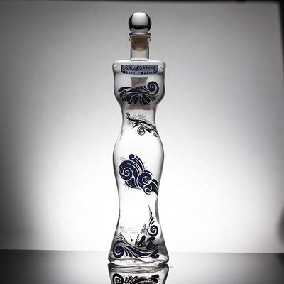Sexy weibliche Körper Flasche Einzigartige Glas Flasche mit Kronenkappe