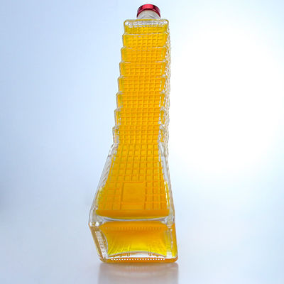 Glasflasche in Turmform für Wodka Brandy Tequila