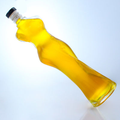 Glas Flasche für Gin Rum Brandy und Kragen Material Glas