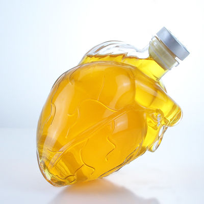 Durchsichtige oder maßgeschneiderte Herzfläschchen für Getränke Whisky Wodka Brandy