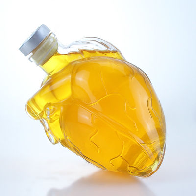 Durchsichtige oder maßgeschneiderte Herzfläschchen für Getränke Whisky Wodka Brandy