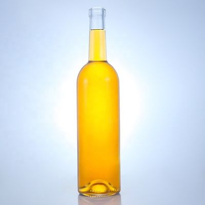Customized Logo Glasflasche für 750ml Langhals Klar Flint Gin Rum Champagner Likör